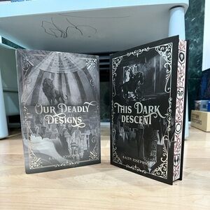 Owlcrate Signed Our Deadly Designs and This Dark Descent Book Set
